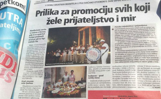 Istarske novine o Leskovcu