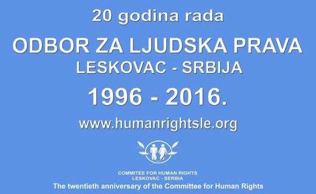 Leskovac: Odbor za ljudska prava danas obeležava Dan ljudskih prava