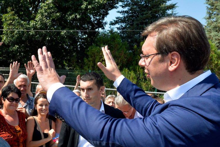 Vučić u Vladičinom Hanu položio kamen temeljac za novu fabriku