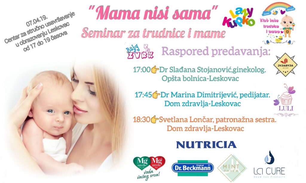 Besplatan seminar „Mama nisi sama“ u Leskovcu 07. aprila