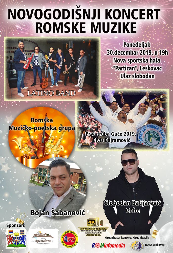 LESKOVAC: U ponedeljak Novogodišnji koncert romske muzike