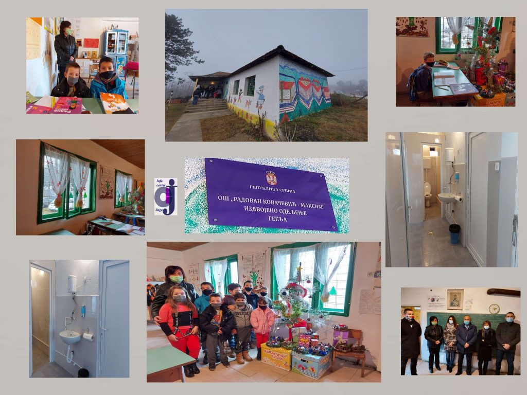 Predstavnici lokalne samouprave danas obišli renovirano izdvojeno odeljenje osnovne škole Radovan Kovačević u selu Geglja