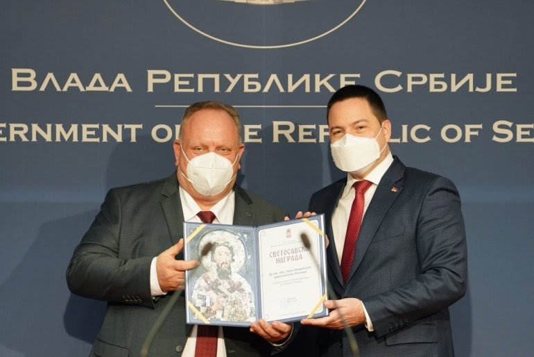 Gradonačelnik Leskovca dobitnik Svetosavske nagrade za 2020. godinu