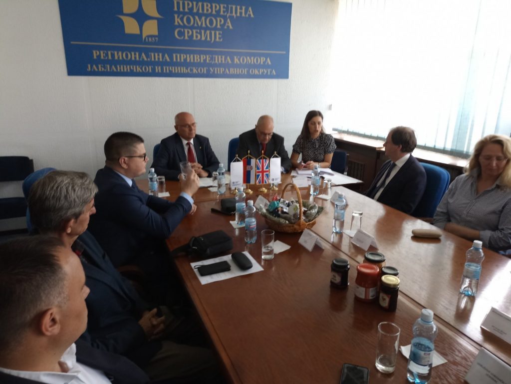 U RPK Leskovac razgovori o mogućnostima saradnje privrednika sa juga Srbije i iz Velike Britanije