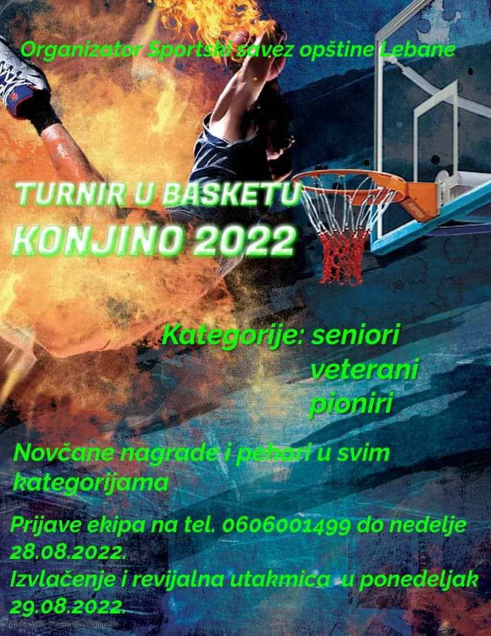 Turnir u basketu „Konjino 2022“ – Prijava ekipa u toku