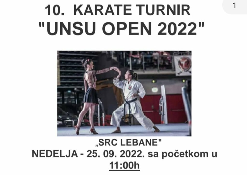 U nedelju se u Lebanu održava karate turnir UNSU OPEN 2022