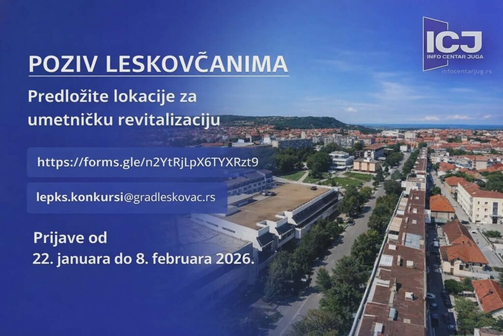 Poziv građanima: Leskovac stvara novu mapu umetničkih prostora