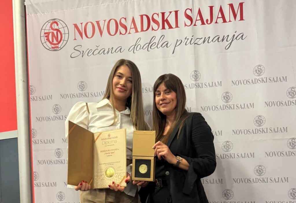 Predškolska ustanova „Agnes Viktorija“ dobitnik zlatne medalje za kvalitet u obrazovanju